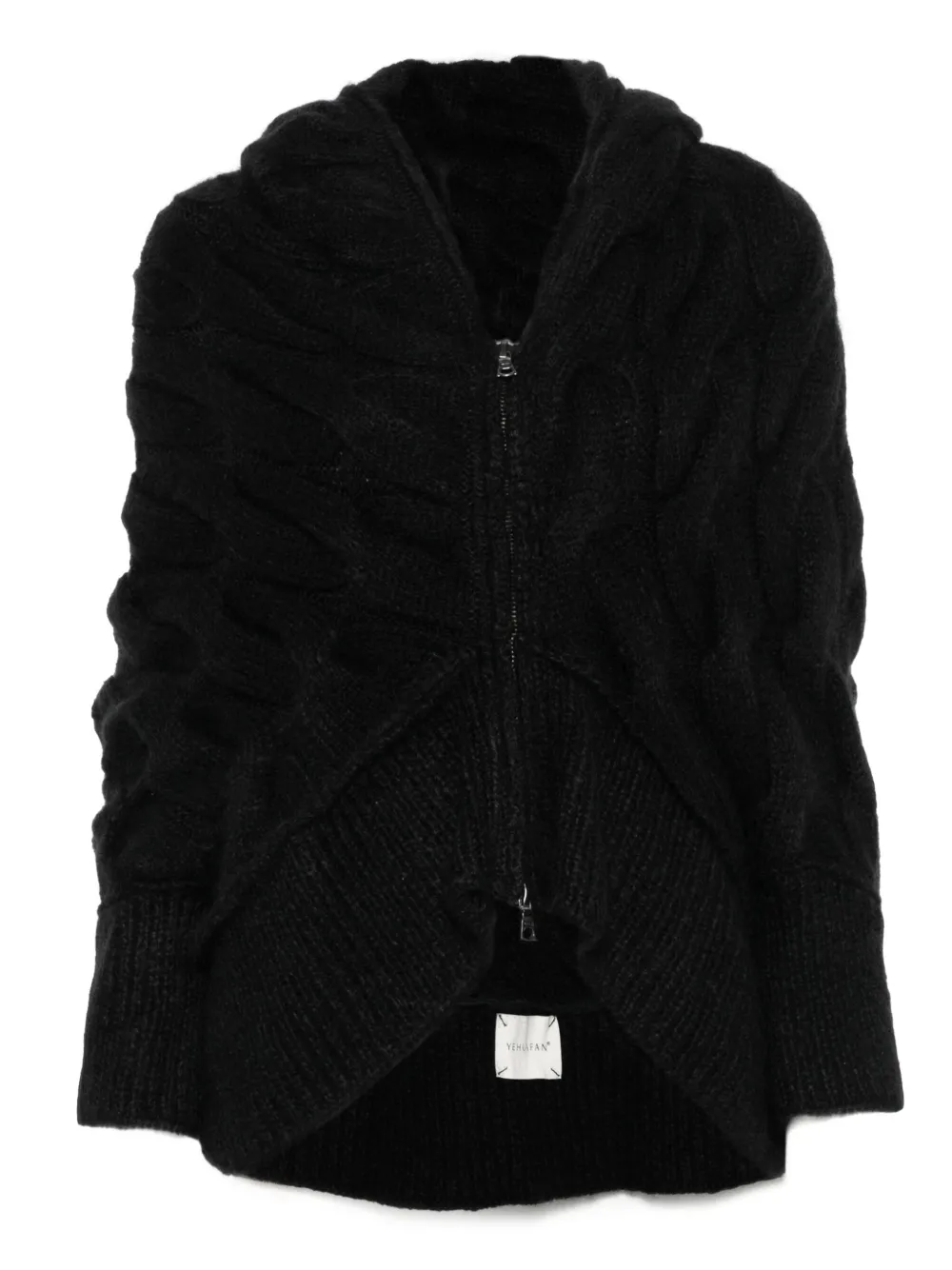 Кардиган фактурной вязки с капюшоном YEHUAFAN
Кардиган фактурной вязки с капюшоном YEHUAFAN