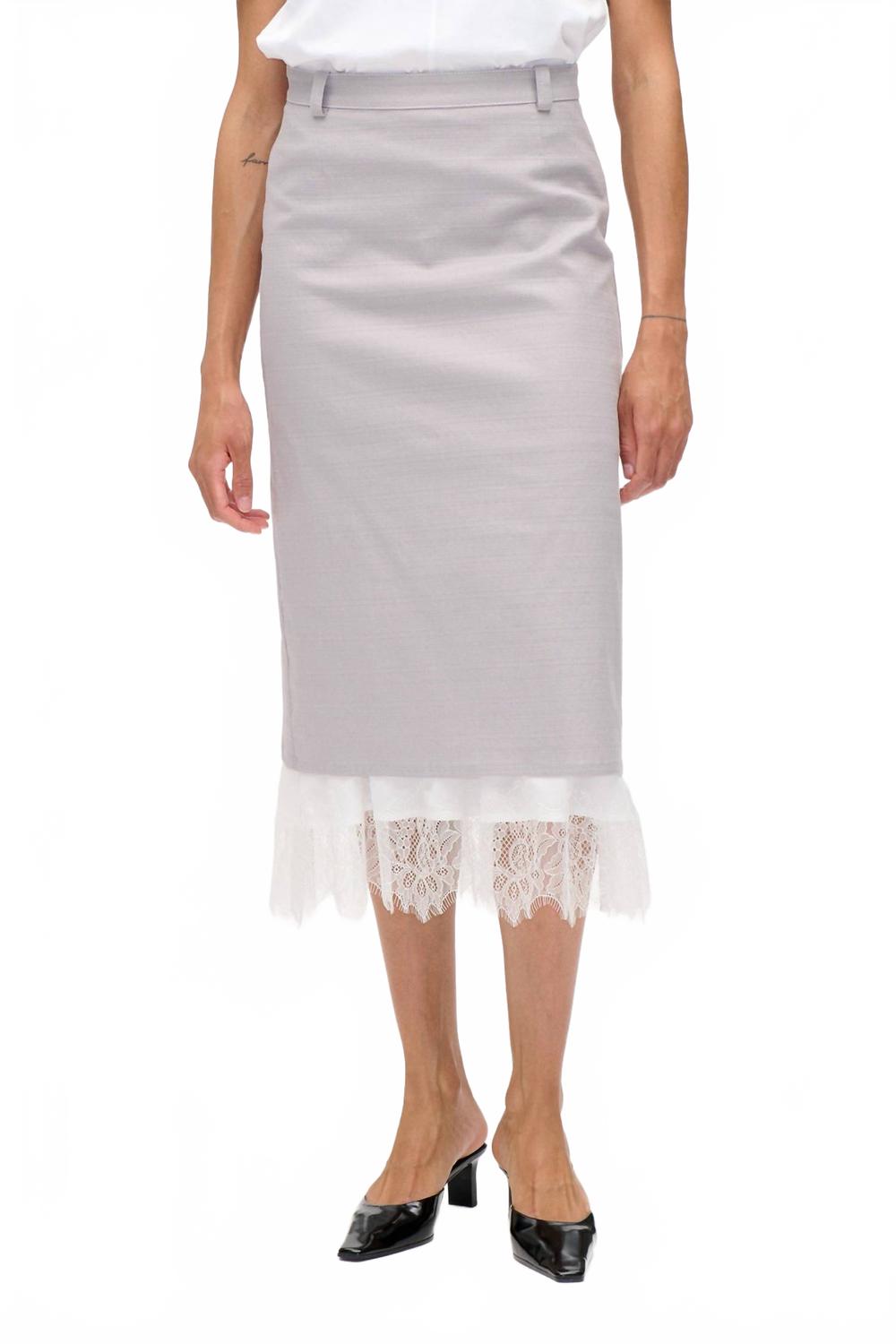 BAUM UND PFERDGARTEN Юбка Шафик серого цвета
BAUM UND PFERDGARTEN Юбка Шафик серого цвета