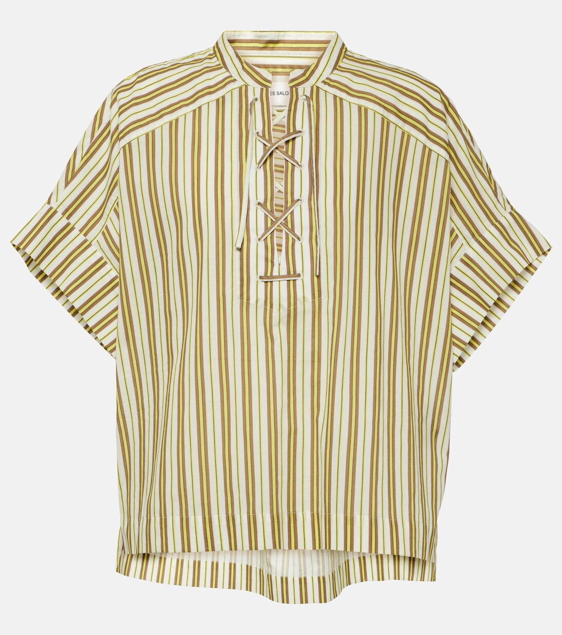 Полосатый хлопковый топ Yves Salomon, желтый
Полосатый хлопковый топ Yves Salomon, желтый