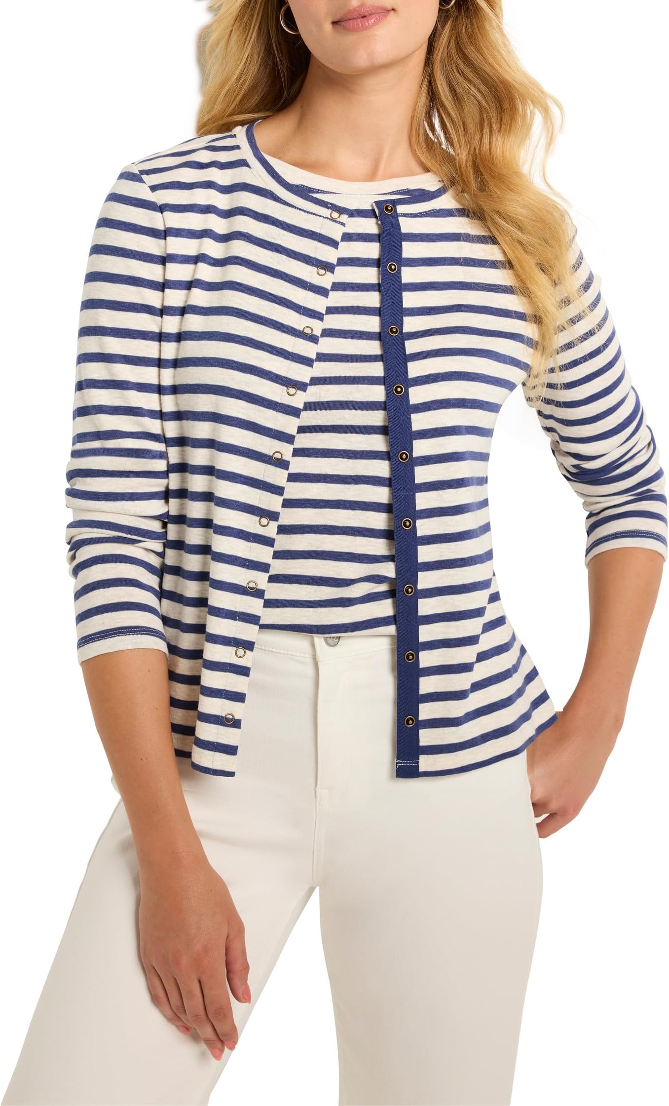 Свитер NIC+ZOE Petite Striped Snap Front Cardigan, Blue Multi
Свитер NIC+ZOE Petite Striped Snap Front Cardigan, Blue Multi