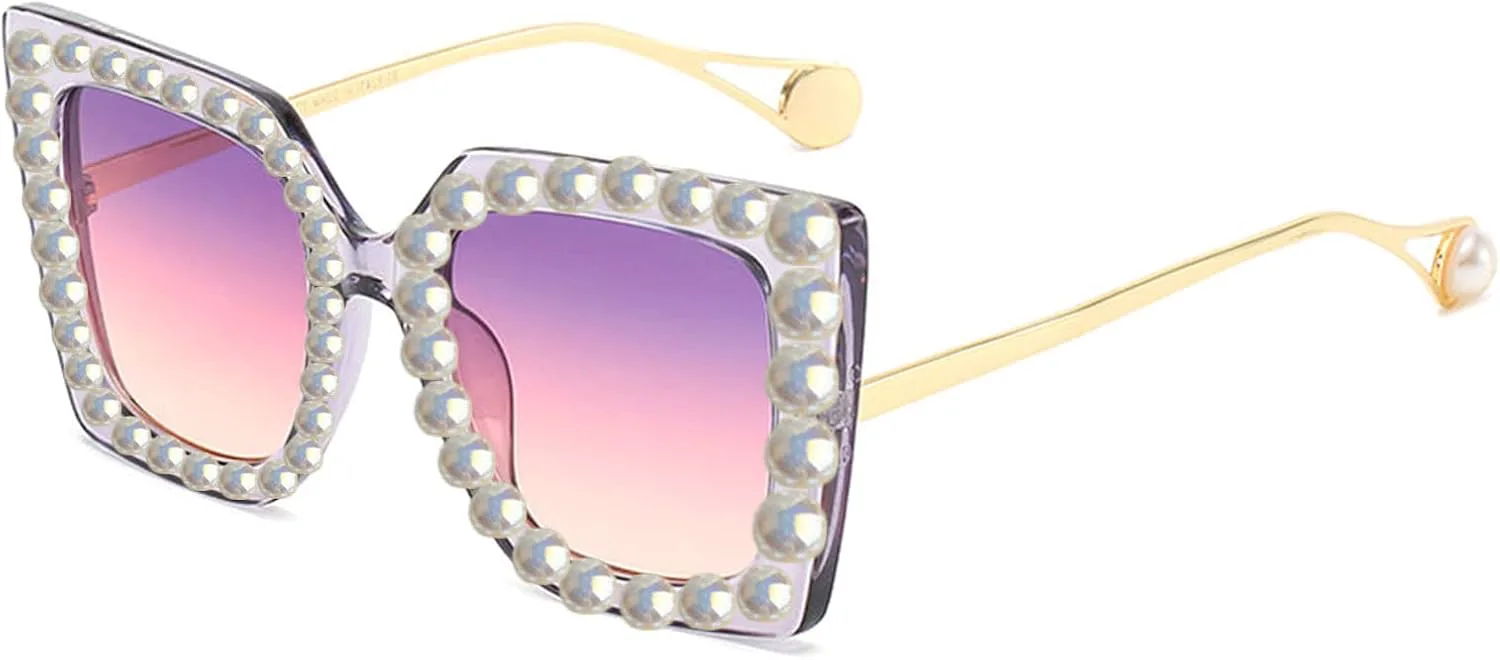 Willochra Модные солнцезащитные очки квадратной формы со стразами для женщин, увеличенная оправа с кристаллами, перламутровые градиентные линзы, 2pcs-black&purple
Willochra Модные солнцезащитные очки квадратной формы со стразами для женщин, увеличенная оправа с кристаллами, перламутровые градиентные линзы, 2pcs-black&purple