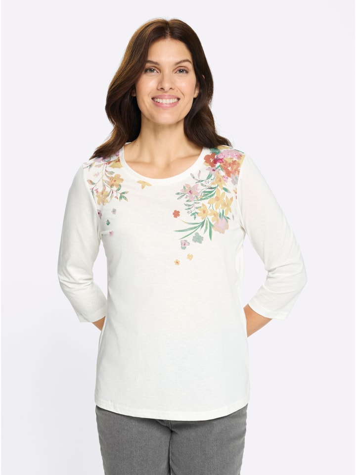 Рубашка с рукавами 3/4 с принтом экрю-лимон Sieh an!
Рубашка с рукавами 3/4 с принтом экрю-лимон Sieh an!