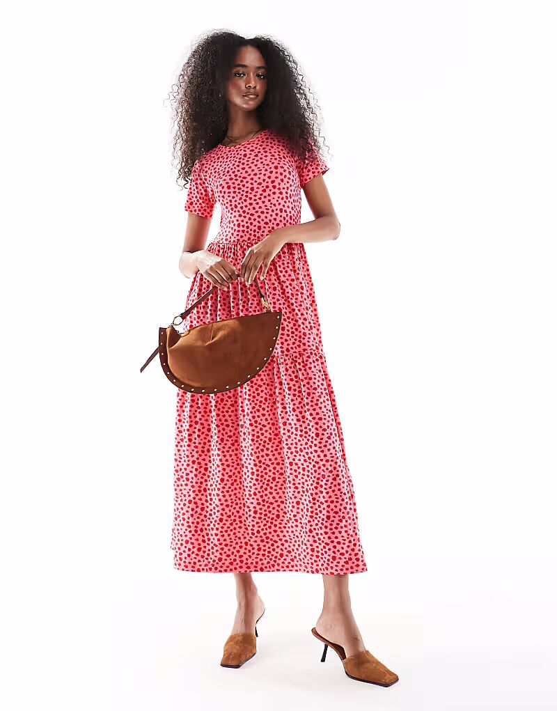 Платье мидакси Wednesday's Girl в розовых и красных тонах
Платье мидакси Wednesday's Girl в розовых и красных тонах