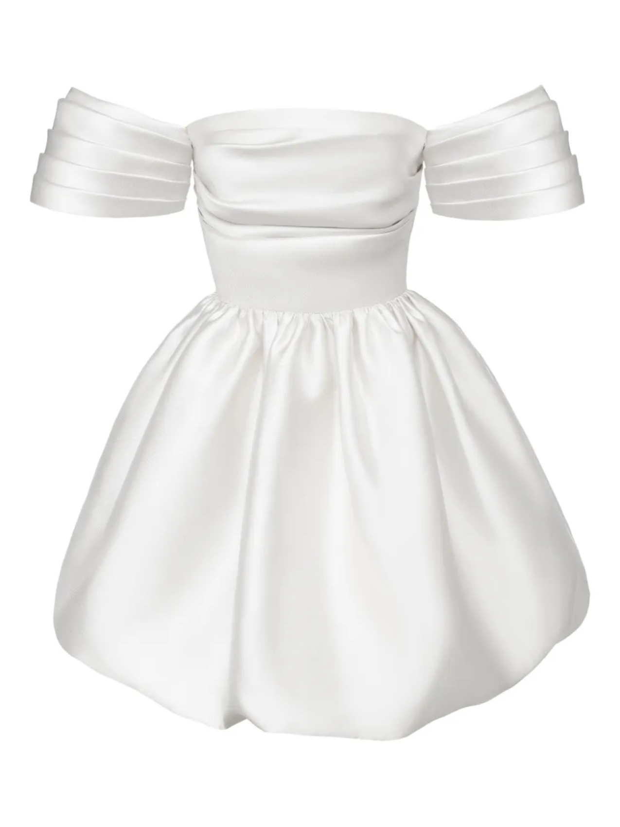 POST MERIDIEM платье мини с драпировкой, белый