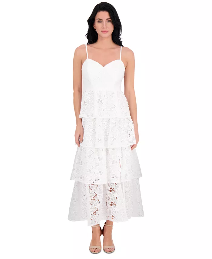 Женское платье с вышивкой, кружевом и ярусными рюшами Siena, белый
Женское платье с вышивкой, кружевом и ярусными рюшами Siena, белый