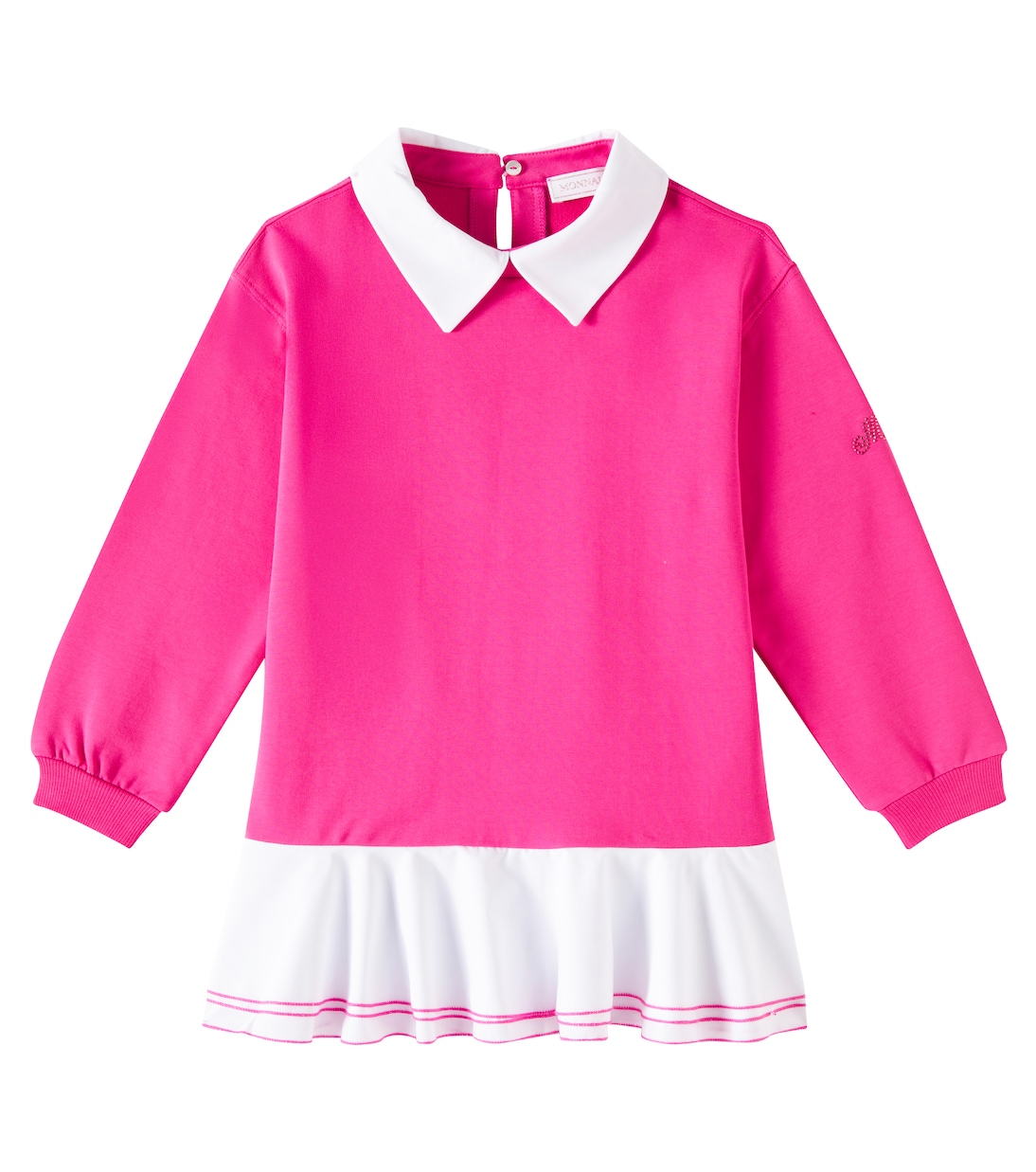 Платье из смесовой хлопковой ткани Monnalisa, Ciclamino + Bianco 
Платье из смесовой хлопковой ткани Monnalisa, Ciclamino + Bianco