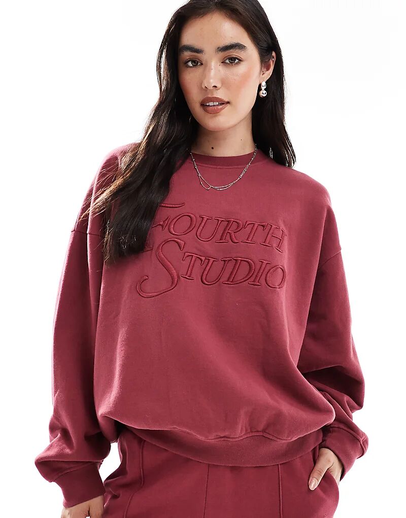 4th & Reckless Хлопковая толстовка с вышитым логотипом малинового цвета
4th & Reckless Хлопковая толстовка с вышитым логотипом малинового цвета