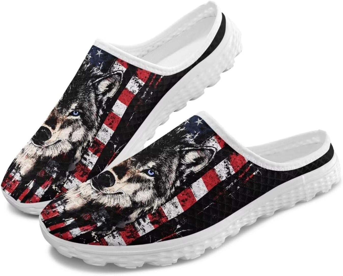 Мужские сабо из сетки без задника с принтом - дышащие, легкие, противоскользящие, легко надеваются и снимаются, для прогулок и офиса Ocwfudsx, Flag Ferocious Wolf
Мужские сабо из сетки без задника с принтом - дышащие, легкие, противоскользящие, легко надеваются и снимаются, для прогулок и офиса Ocwfudsx, Flag Ferocious Wolf