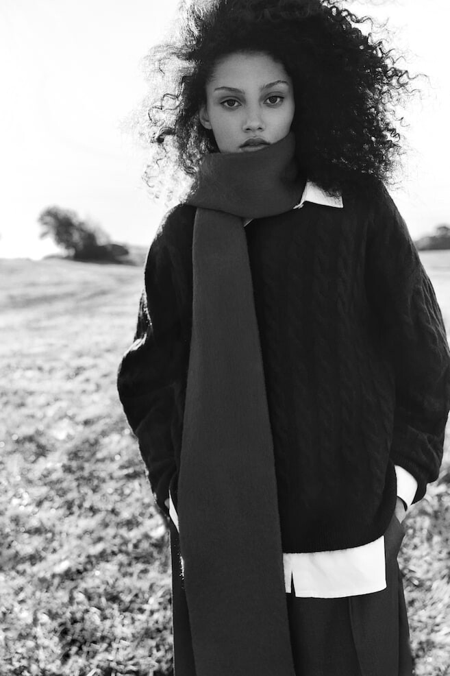 Свитер косой вязки H&M, синий
Свитер косой вязки H&M, синий