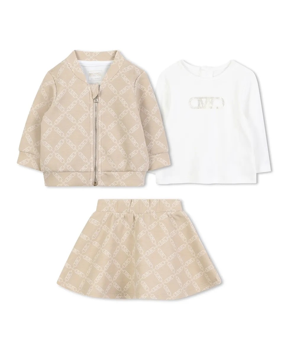 Длинный рукав для малыша в натуральном цвете Michael Kors, бежевый 
Длинный рукав для малыша в натуральном цвете Michael Kors, бежевый