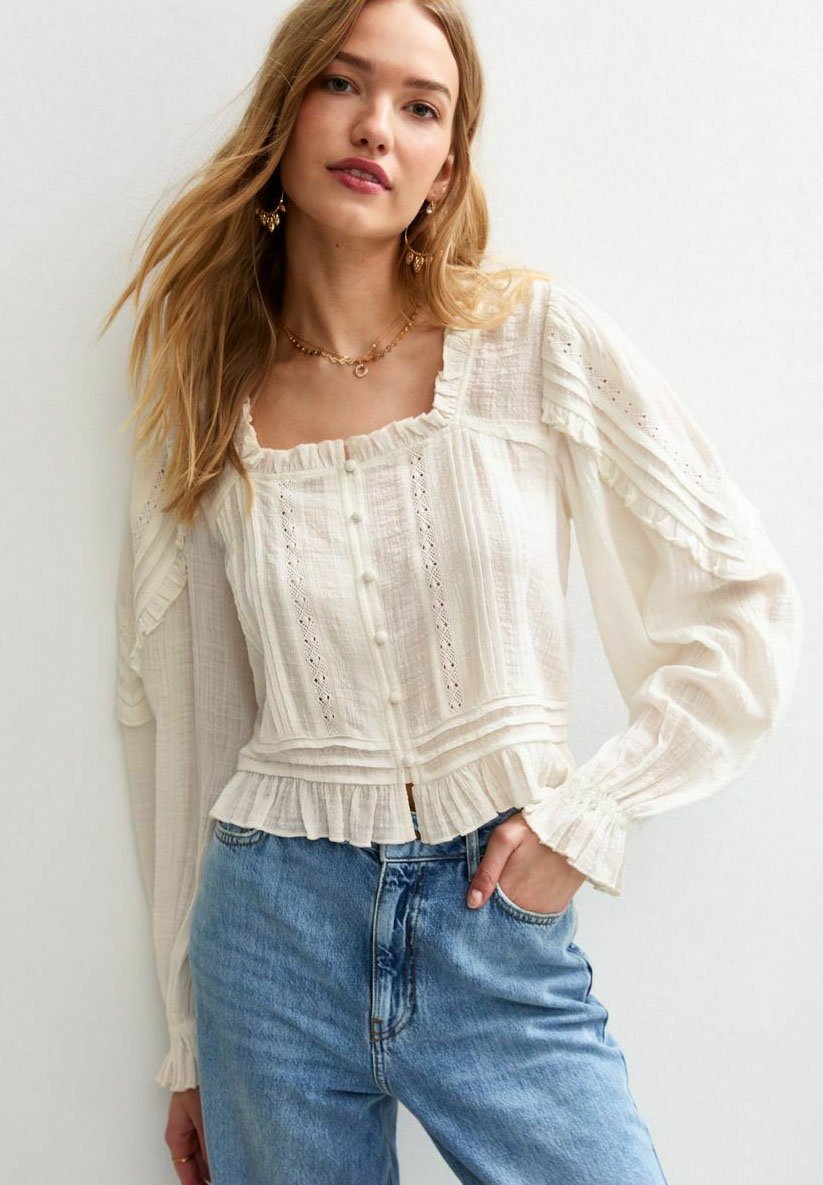 Блуза New Look PINTUCK LONG SLEEVE CROP, Off White/Off-White
Блуза New Look PINTUCK LONG SLEEVE CROP, Off White/Off-White