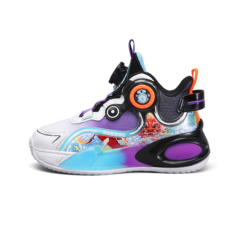 Детские баскетбольные кроссовки с противоскользящей подошвой, амортизацией, устойчивостью к истиранию и отскоком BOBDOG, черный/фиолетовый
Детские баскетбольные кроссовки с противоскользящей подошвой, амортизацией, устойчивостью к истиранию и отскоком BOBDOG, черный/фиолетовый