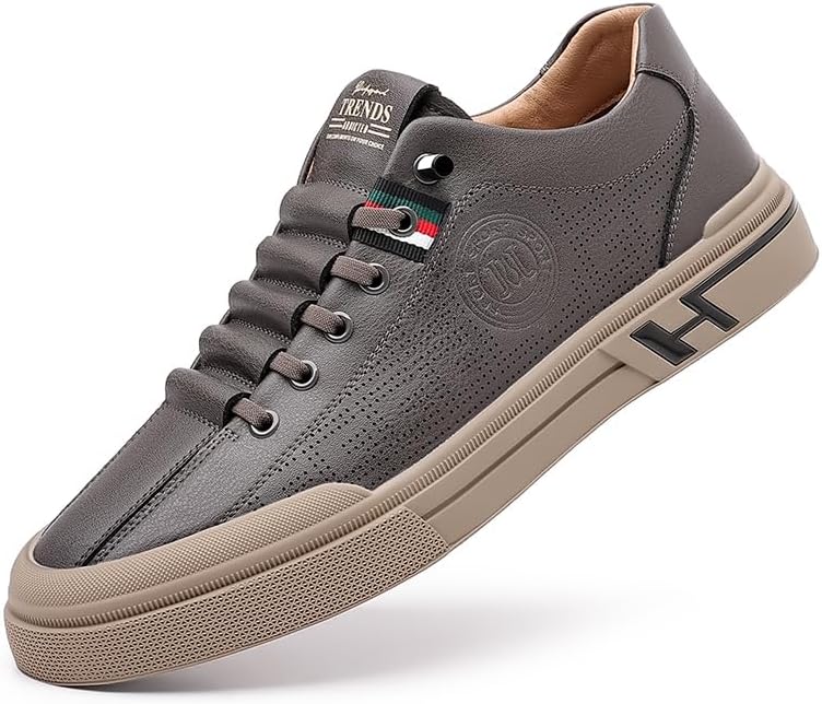 Мужские стильные дышащие спортивные кроссовки с шнуровкой, из натуральной кожи, с противоскользящей подошвой и дышащим дизайном Meixi Mobile, серый
Мужские стильные дышащие спортивные кроссовки с шнуровкой, из натуральной кожи, с противоскользящей подошвой и дышащим дизайном Meixi Mobile, серый