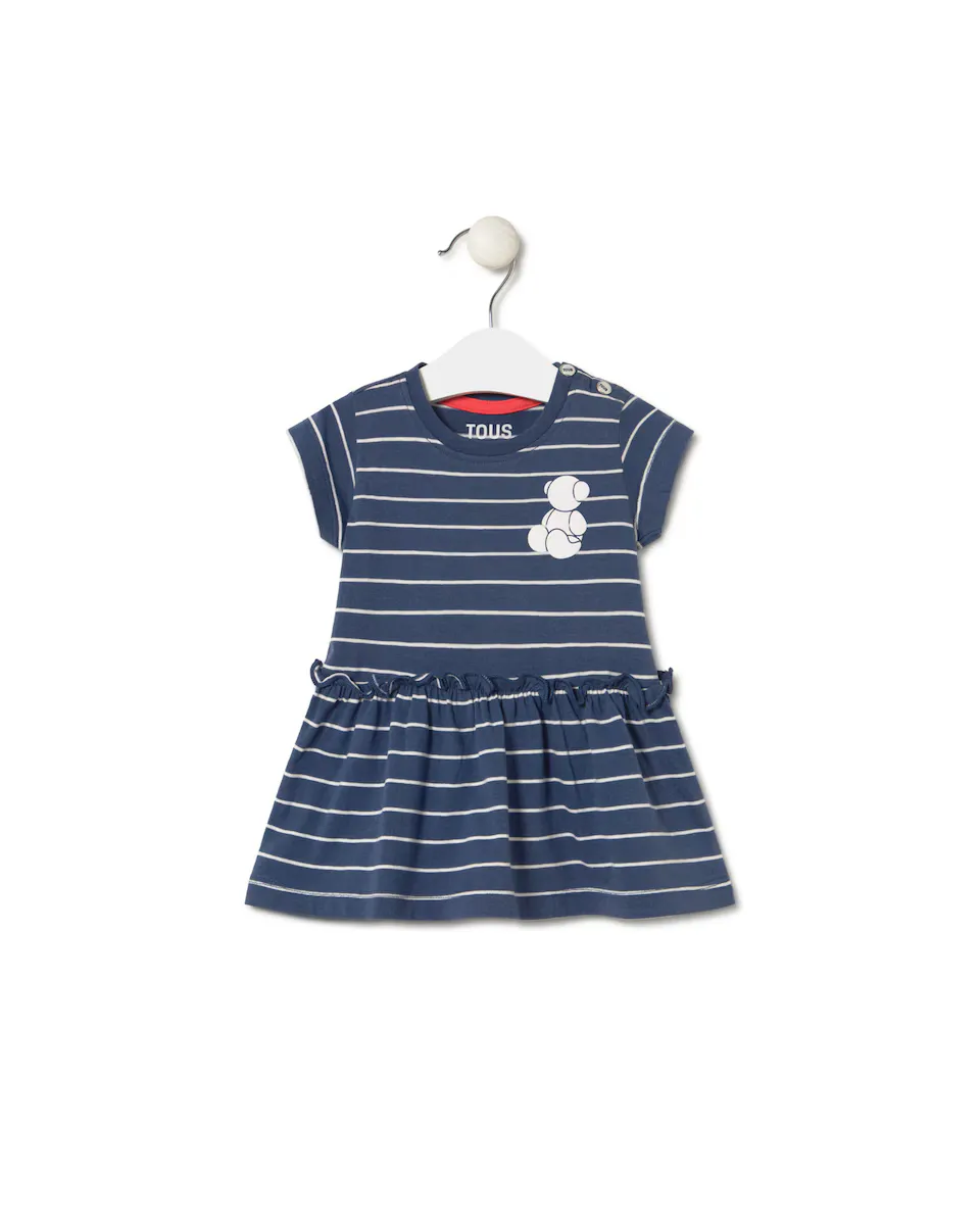Полосатое хлопковое платье для девочки Tous, темно-синий
Полосатое хлопковое платье для девочки Tous, темно-синий