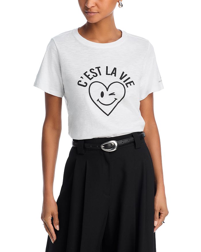 Футболка "C'est La Vie" с улыбающимся сердцем Cinq à Sept, белый
Футболка "C'est La Vie" с улыбающимся сердцем Cinq à Sept, белый