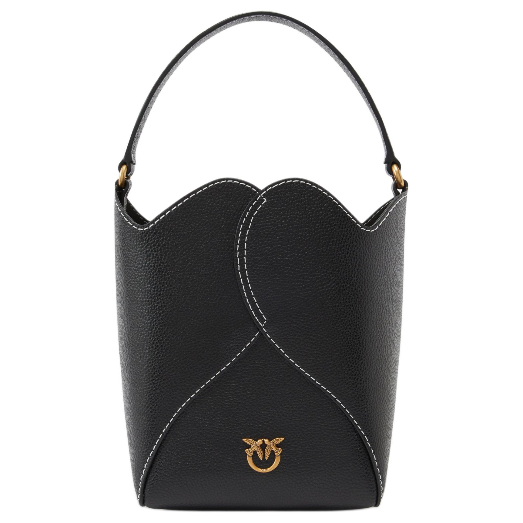 PINKO Кожаная сумка Cow Leather, ведро, через плечо, кроссбоди, мини женская Black
PINKO Кожаная сумка Cow Leather, ведро, через плечо, кроссбоди, мини женская Black