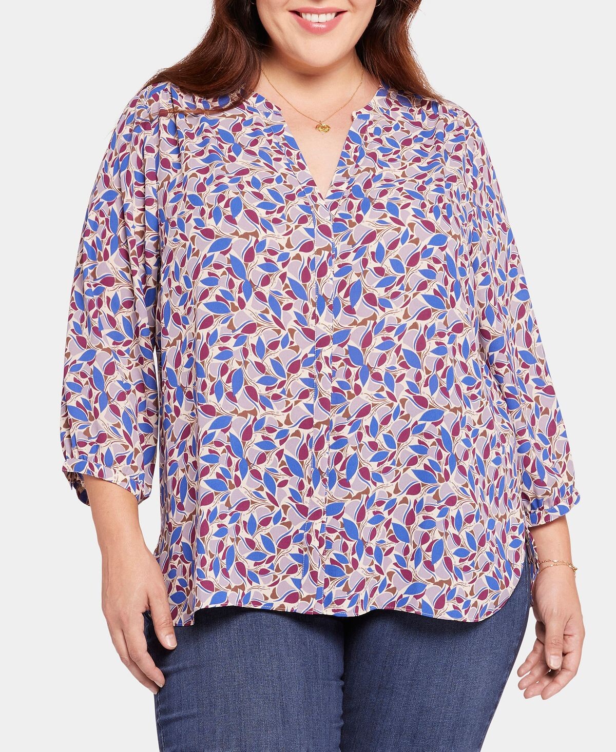 Блузка больших размеров с защипами NYDJ
Блузка больших размеров с защипами NYDJ