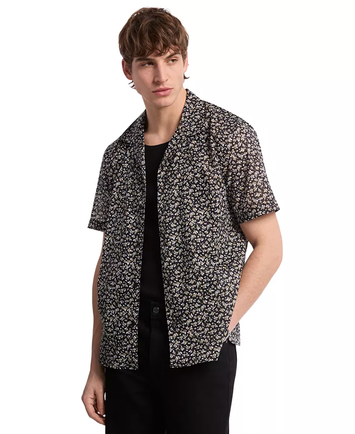 Мужская свободная рубашка с коротким рукавом и цветочным принтом на пуговицах Camp Shirt Michael Kors, коричневый
Мужская свободная рубашка с коротким рукавом и цветочным принтом на пуговицах Camp Shirt Michael Kors, коричневый