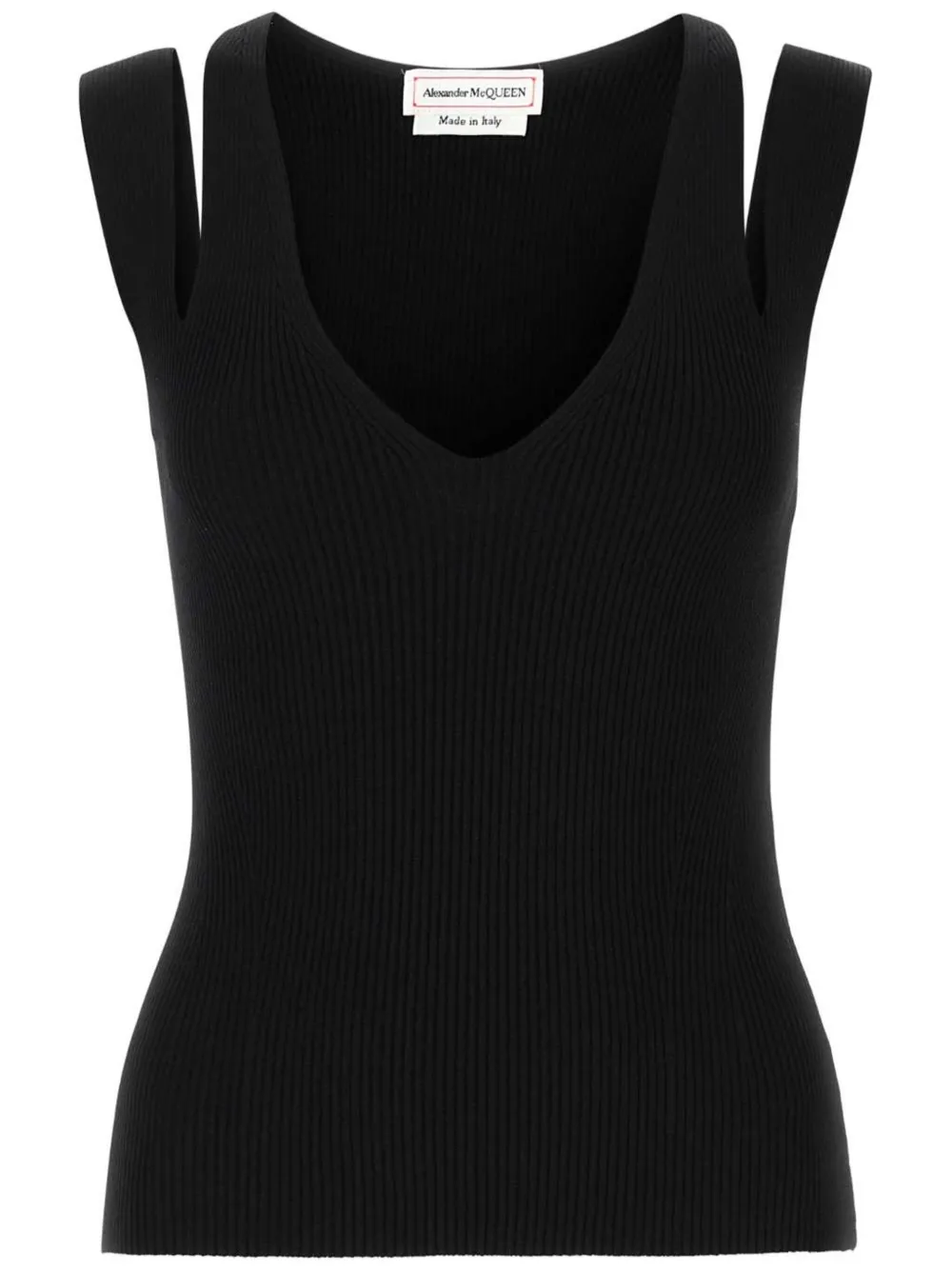 Топ в рубчик Alexander McQueen, черный
Топ в рубчик Alexander McQueen, черный