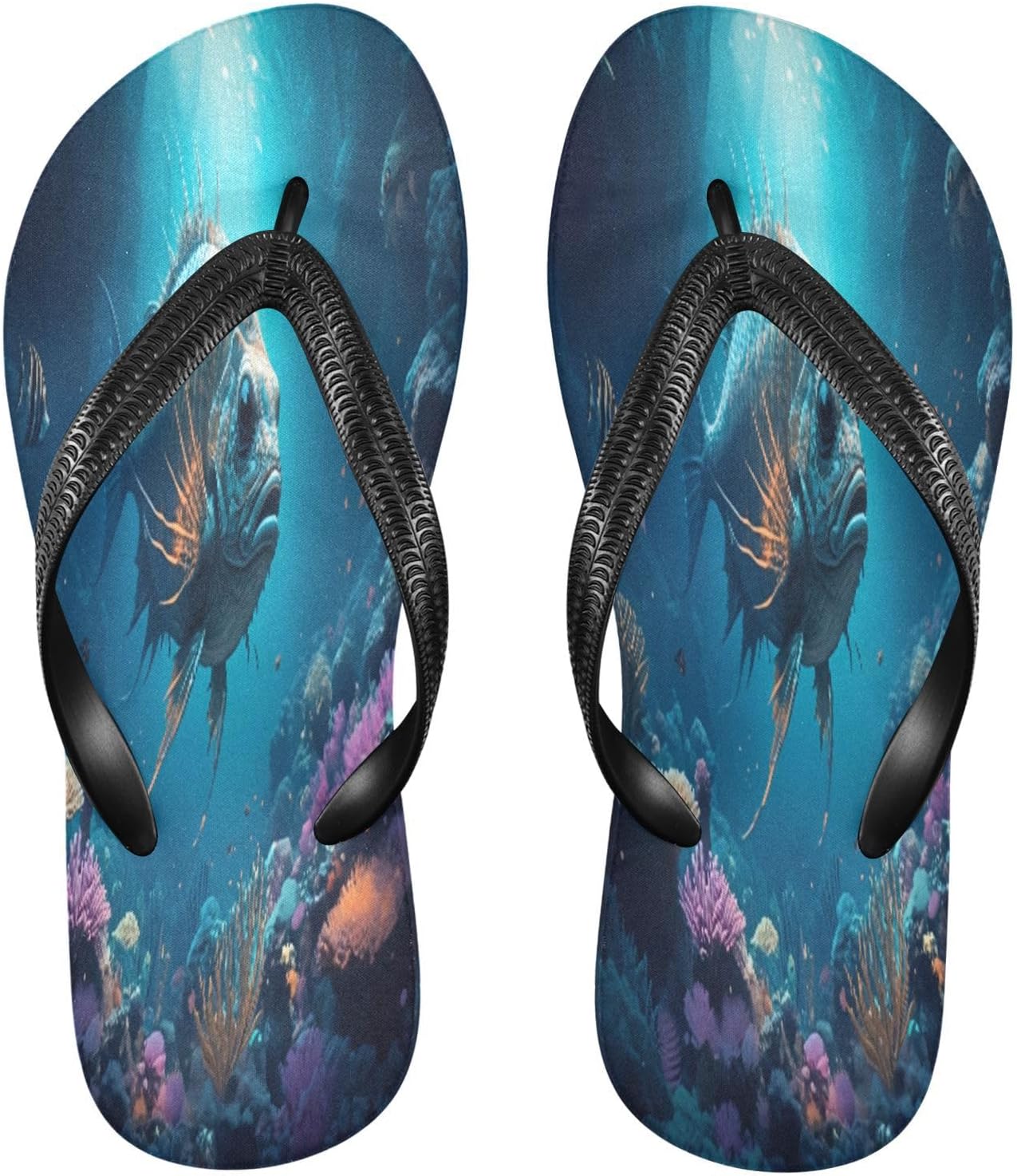 Подводные синие шлепанцы с рыбками, пляжные сандалии-вьетнамки, резинескользящие летние тапочки для мужчин и женщин, для прогулок Sinestour
Подводные синие шлепанцы с рыбками, пляжные сандалии-вьетнамки, резинескользящие летние тапочки для мужчин и женщин, для прогулок Sinestour