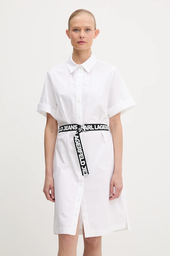 Хлопковое платье Karl Lagerfeld Jeans, белый
Хлопковое платье Karl Lagerfeld Jeans, белый