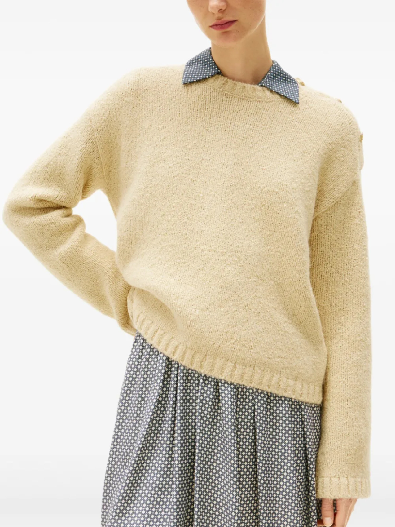 Фактурный свитер Tommy Hilfiger, нейтральный 
Фактурный свитер Tommy Hilfiger, нейтральный