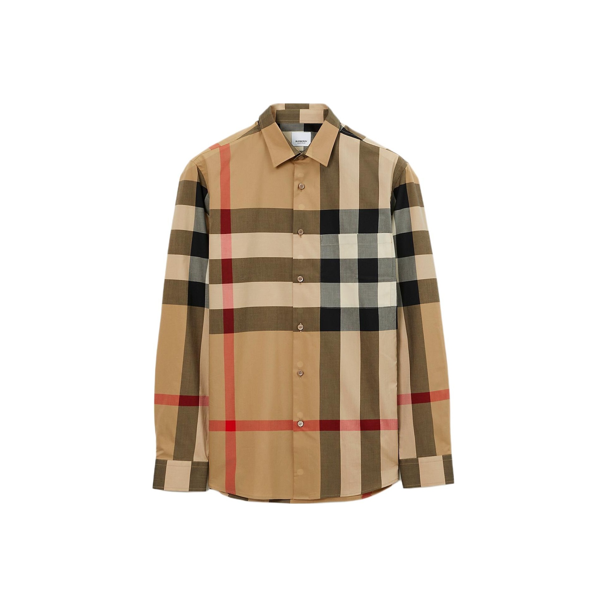 Клетчатая хлопковая рубашка Burberry, бежевый
Клетчатая хлопковая рубашка Burberry, бежевый