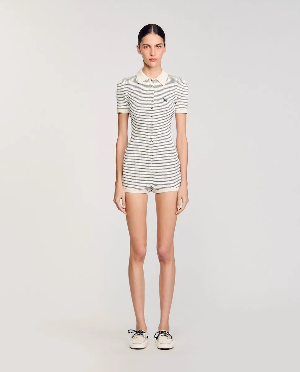 Женский вязаный полосатый свитер Sandro, белый
Женский вязаный полосатый свитер Sandro, белый