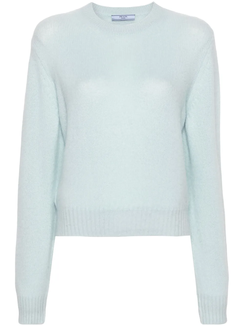 Кашемировый джемпер с круглым вырезом Prada, зеленый
Кашемировый джемпер с круглым вырезом Prada, зеленый