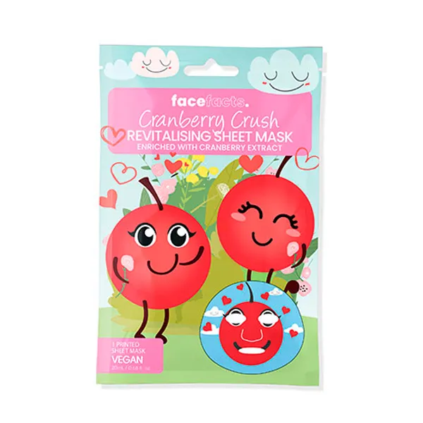 Восстанавливающая маска Cranberry Crush Facefacts, 1 UD
Восстанавливающая маска Cranberry Crush Facefacts, 1 UD