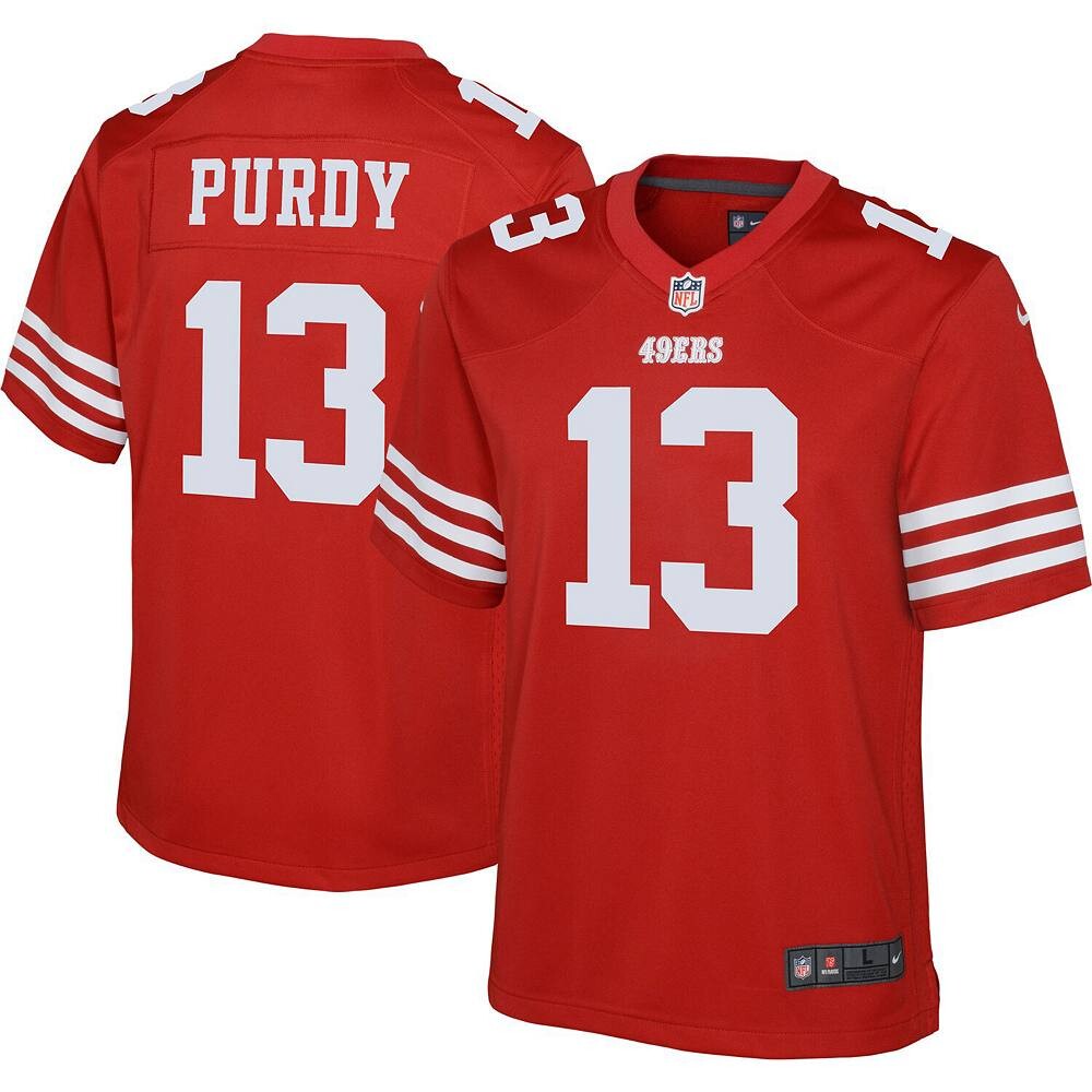 Молодежная игровая майка Nike Brock Purdy Scarlet San Francisco 49ers, красный 
Молодежная игровая майка Nike Brock Purdy Scarlet San Francisco 49ers, красный