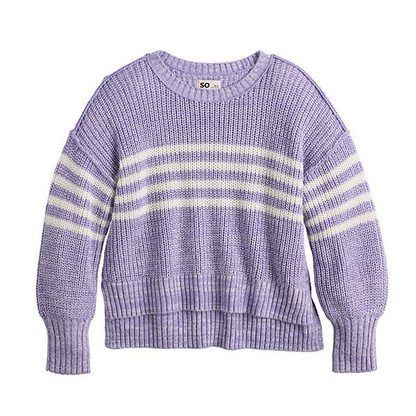 Детский свитер с металлическим эффектом, размеры 6-20, regular и plus So, Purple Stripe
Детский свитер с металлическим эффектом, размеры 6-20, regular и plus So, Purple Stripe