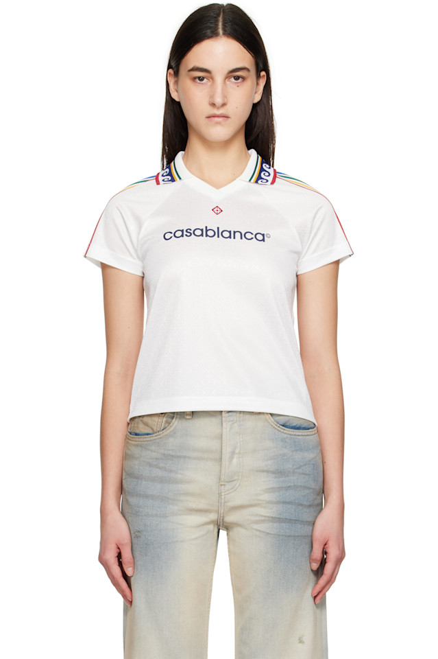 Футболка с жаккардовым монограммом Football Casablanca, белый
Футболка с жаккардовым монограммом Football Casablanca, белый