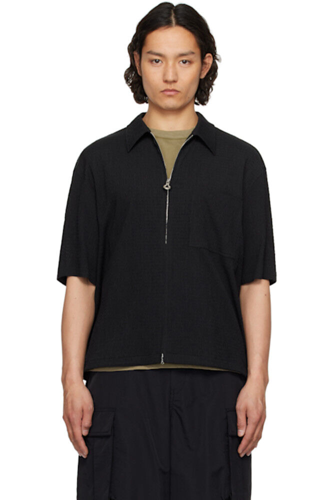 Черная марлевая рубашка Solid Homme
Черная марлевая рубашка Solid Homme