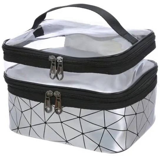 Дорожная косметичка в виде футляра, серебро Aptel, серебро 
Дорожная косметичка в виде футляра, серебро Aptel, серебро