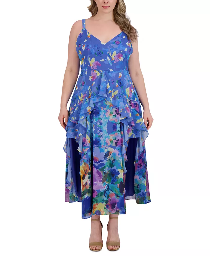 Платье плюс сайз с принтом и рюшами без рукавов Siena, синий
Платье плюс сайз с принтом и рюшами без рукавов Siena, синий