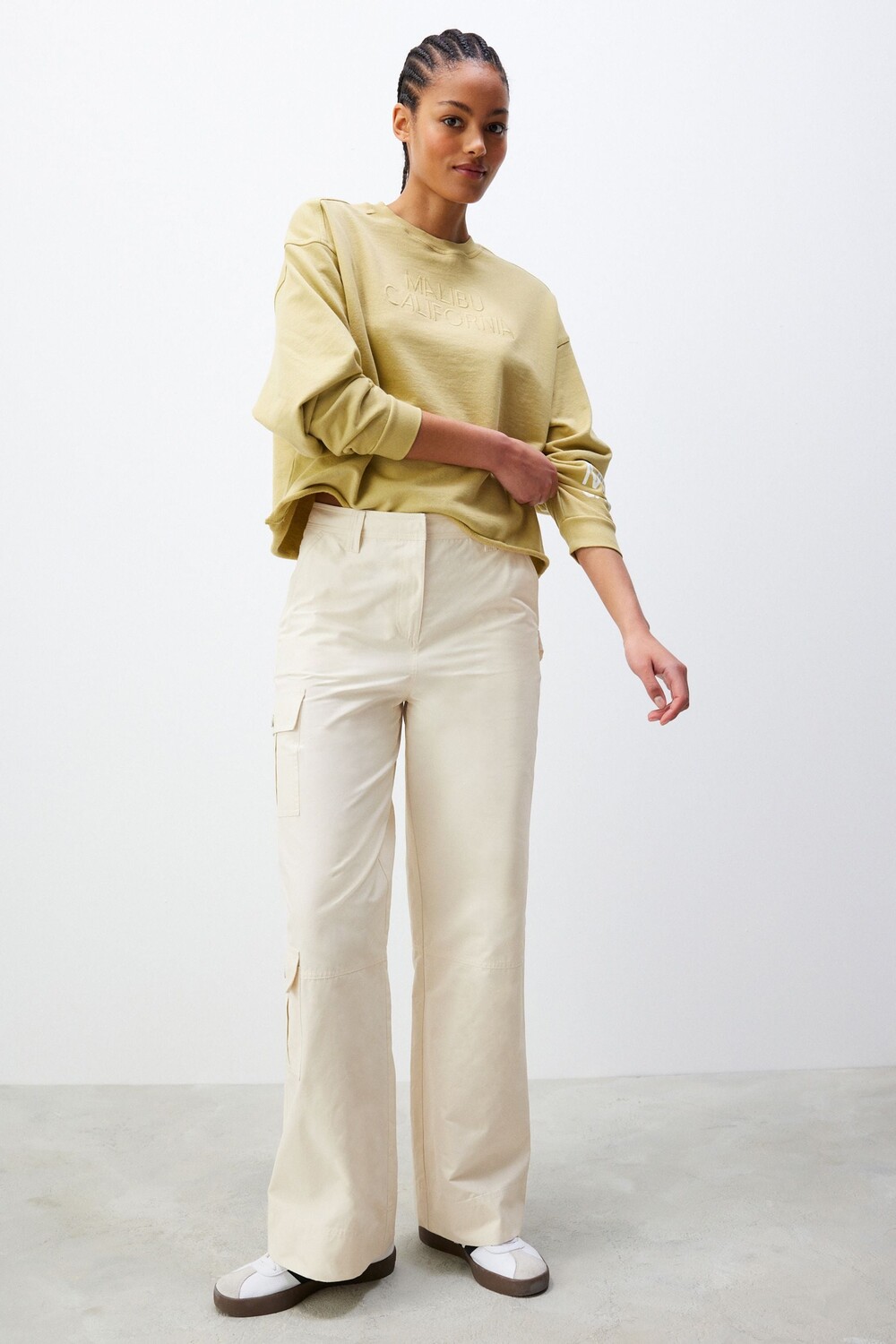 Плотницкие брюки карго из хлопковой смеси Next, экрю
Плотницкие брюки карго из хлопковой смеси Next, экрю