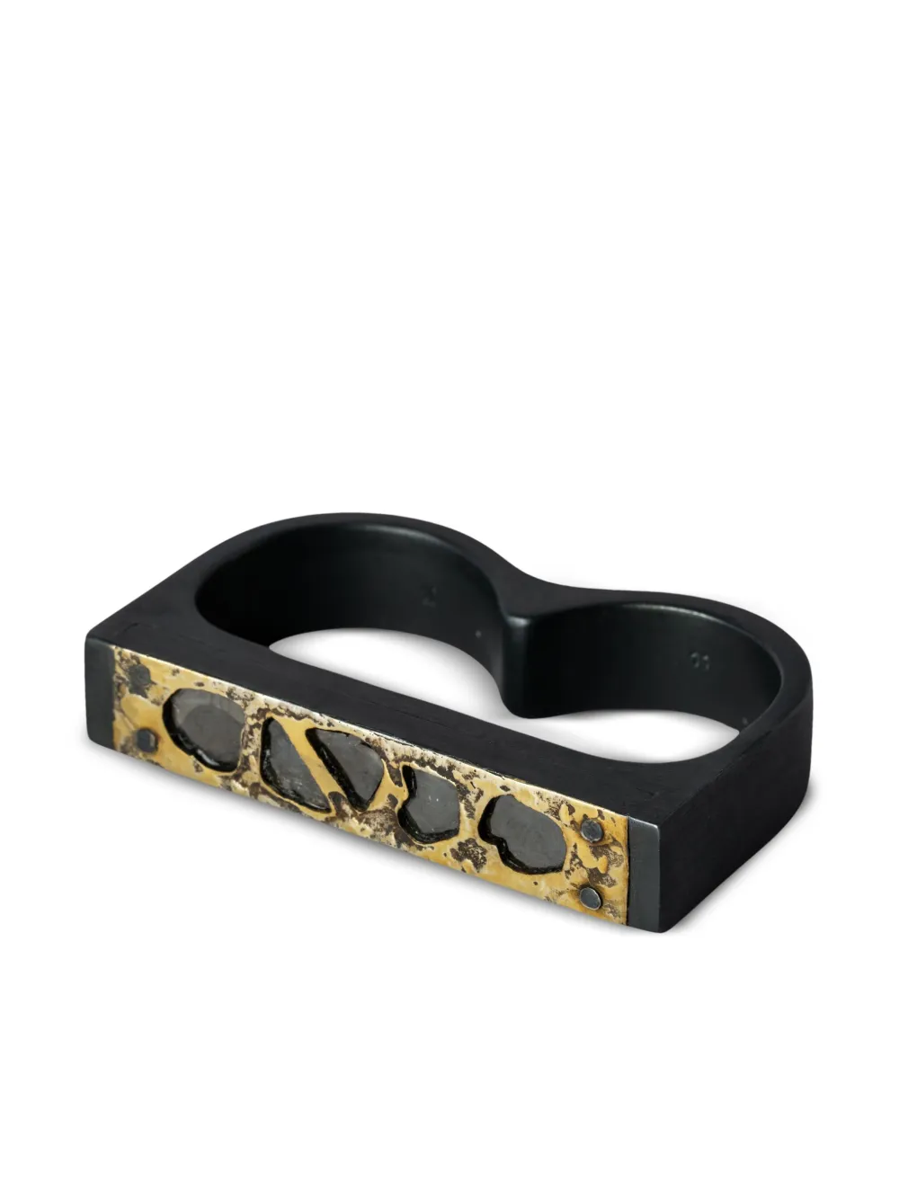 Серебряное кольцо Plate Double Fuse с бриллиантами Parts of Four, черный
Серебряное кольцо Plate Double Fuse с бриллиантами Parts of Four, черный