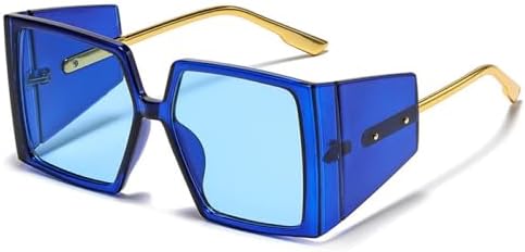 Винтажные квадратные солнцезащитные очки в стиле панк для женщин, большие солнцезащитные очки в стиле стимпанк для мужчин, ретро-очки с защитой от УФ-излучения UV400 MTZJH, Blue-blue
Винтажные квадратные солнцезащитные очки в стиле панк для женщин, большие солнцезащитные очки в стиле стимпанк для мужчин, ретро-очки с защитой от УФ-излучения UV400 MTZJH, Blue-blue