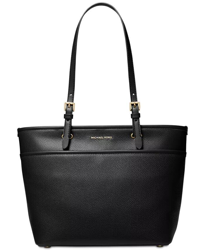 Кожаная сумка-тоут среднего размера с карманом-молнией сверху Michael Kors, черный
Кожаная сумка-тоут среднего размера с карманом-молнией сверху Michael Kors, черный