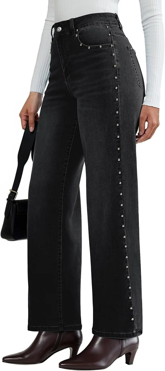 Женские джинсы Luvamia Wide Leg High Waisted с декоративными элементами и потертостями
Женские джинсы Luvamia Wide Leg High Waisted с декоративными элементами и потертостями