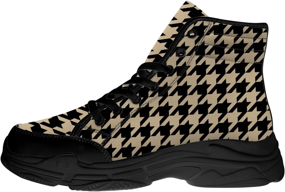 Высокие кеды с узором гусиная лапка для женщин, черные кеды на платформе с шнуровкой, подарок для нее и для него Generic
Высокие кеды с узором гусиная лапка для женщин, черные кеды на платформе с шнуровкой, подарок для нее и для него Generic