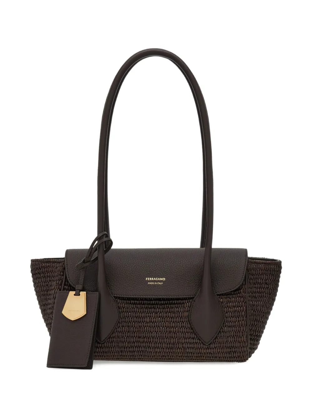 Маленькая сумка-тоут East-West Ferragamo, коричневый
Маленькая сумка-тоут East-West Ferragamo, коричневый