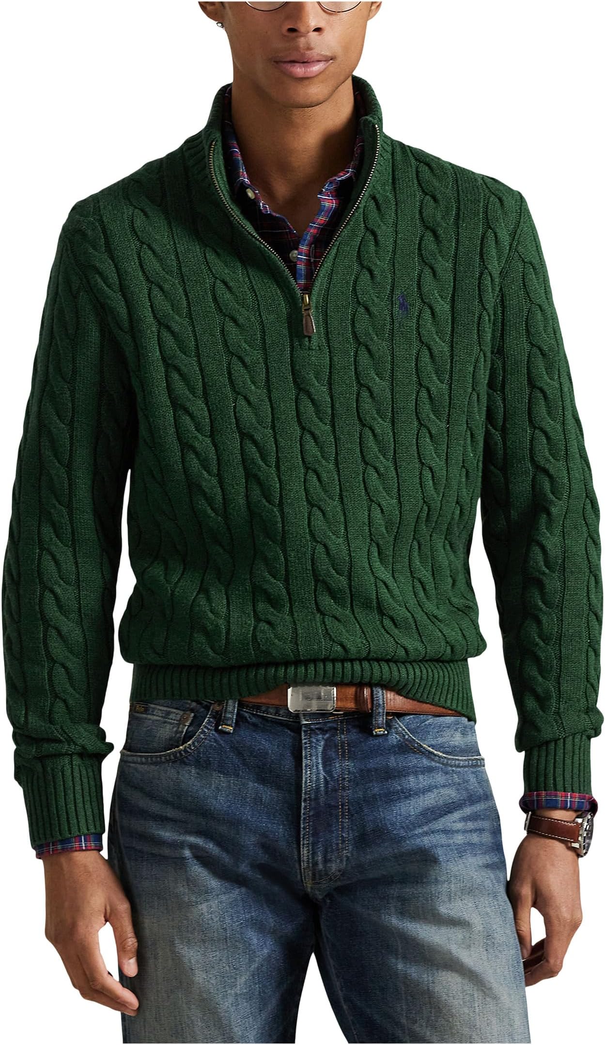 Свитер Polo Ralph Lauren Men's Cable-Knit Cotton Quarter-Zip Sweater, Scotch Pine Heather
Свитер Polo Ralph Lauren Men's Cable-Knit Cotton Quarter-Zip Sweater, Scotch Pine Heather