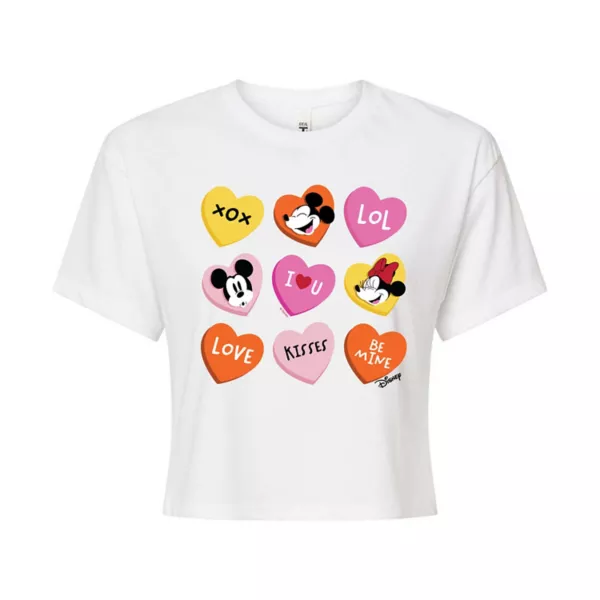 Укороченная футболка с рисунком сердца в виде сетки от Микки и Минни Маус для юниоров Disney, белый
Укороченная футболка с рисунком сердца в виде сетки от Микки и Минни Маус для юниоров Disney, белый