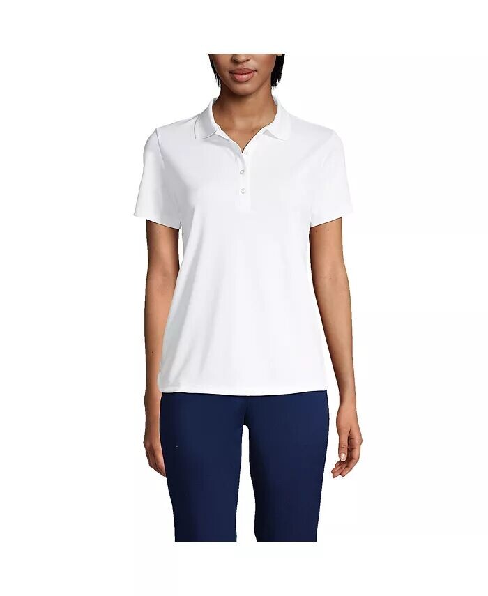 Женская однотонная активная рубашка-поло с короткими рукавами Lands' End, белый
Женская однотонная активная рубашка-поло с короткими рукавами Lands' End, белый