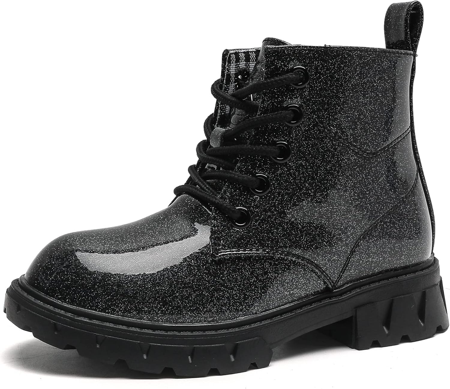 Ботинки kkdom для мальчиков и девочек, водонепроницаемые, на шнурках, с боковой молнией, высокие, боевые (для малышей/маленьких детей/старших детей), Black Glitter
Ботинки kkdom для мальчиков и девочек, водонепроницаемые, на шнурках, с боковой молнией, высокие, боевые (для малышей/маленьких детей/старших детей), Black Glitter