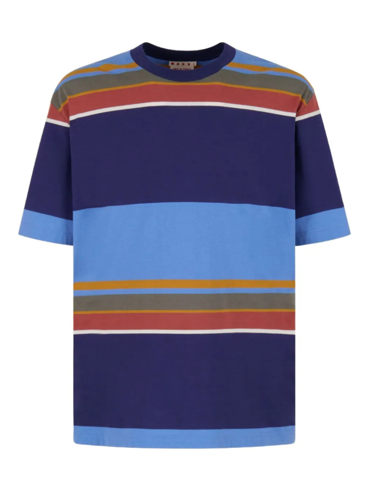 Полосатая хлопковая футболка Marni, синий
Полосатая хлопковая футболка Marni, синий