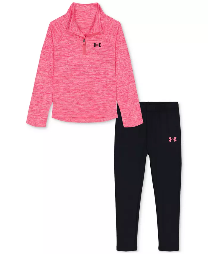 Комплект из 2 предметов: толстовка с молнией 1/4 и леггинсы Twist Tech для малышей и маленьких девочек Under Armour, розовый
Комплект из 2 предметов: толстовка с молнией 1/4 и леггинсы Twist Tech для малышей и маленьких девочек Under Armour, розовый