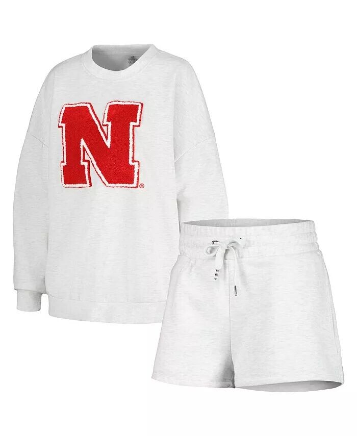 Женский комплект для сна Ash Nebraska Huskers Team Effort, свитер и шорты Gameday Couture
Женский комплект для сна Ash Nebraska Huskers Team Effort, свитер и шорты Gameday Couture